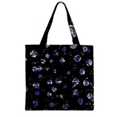 Blue Soul Zipper Grocery Tote Bag by Valentinaart