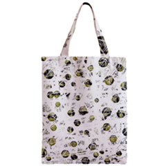 White And Yellow Soul Zipper Classic Tote Bag by Valentinaart