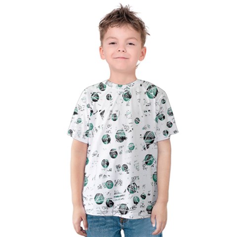 White And Green Soul Kid s Cotton Tee by Valentinaart