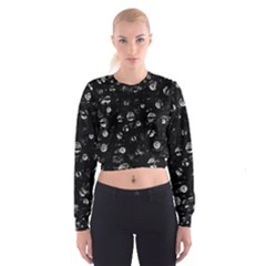 Black And Gray Soul Women s Cropped Sweatshirt