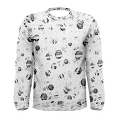 White And Gray Soul Men s Long Sleeve Tee by Valentinaart