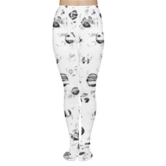 White And Gray Soul Women s Tights by Valentinaart