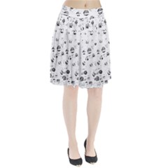 White And Gray Soul Pleated Skirt by Valentinaart