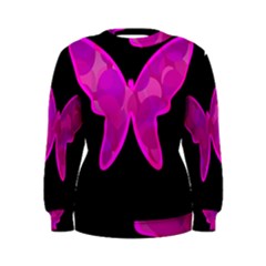 Purple Butterfly Women s Sweatshirt