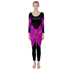 Purple Butterfly Long Sleeve Catsuit by Valentinaart