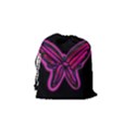 Purple neon butterfly Drawstring Pouches (Small)  View2