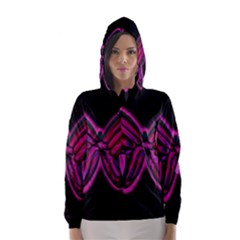 Purple Neon Butterfly Hooded Wind Breaker (women)