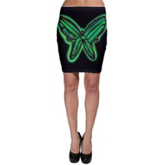 Green Neon Butterfly Bodycon Skirt by Valentinaart