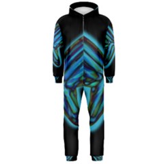 Blue Butterfly Hooded Jumpsuit (men)  by Valentinaart