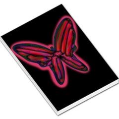 Red Butterfly Large Memo Pads by Valentinaart