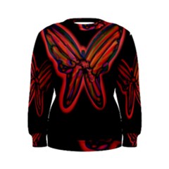 Red Butterfly Women s Sweatshirt by Valentinaart