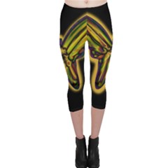 Night Butterfly Capri Leggings  by Valentinaart