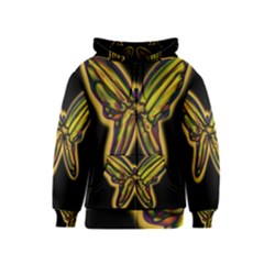 Night Butterfly Kids  Zipper Hoodie by Valentinaart