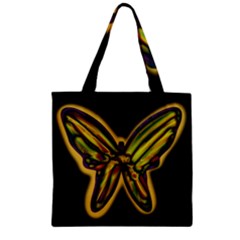 Night Butterfly Zipper Grocery Tote Bag by Valentinaart