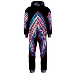 Neon Butterfly Hooded Jumpsuit (men)  by Valentinaart