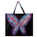 Neon butterfly Zipper Large Tote Bag View1