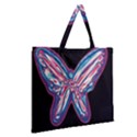 Neon butterfly Zipper Large Tote Bag View2