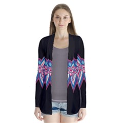 Neon Butterfly Drape Collar Cardigan by Valentinaart