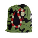 Red cartoon snake Drawstring Pouches (XXL) View1