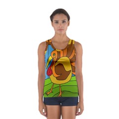 Thanksgiving Turkey  Women s Sport Tank Top  by Valentinaart