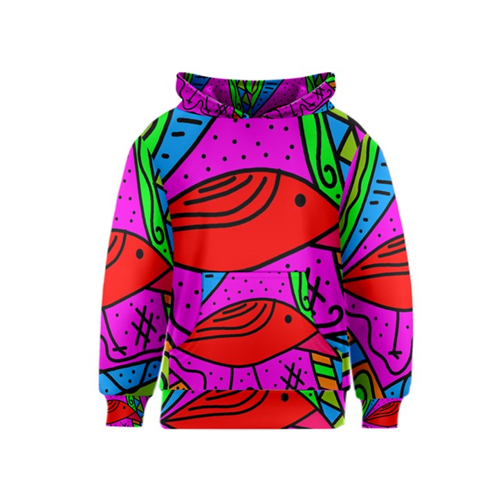 Red bird Kids  Pullover Hoodie