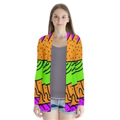 Green Bird Drape Collar Cardigan by Valentinaart