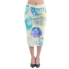 Seashells Midi Pencil Skirt