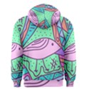 Pink pastel bird Men s Zipper Hoodie View2