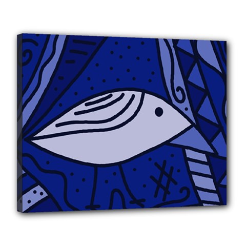 Blue Bird Canvas 20  X 16  by Valentinaart