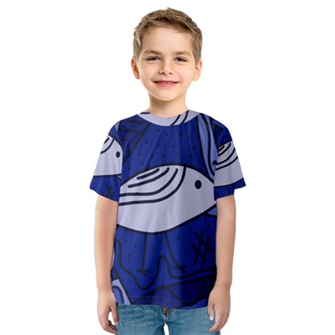 Blue Bird Kid s Sport Mesh Tee by Valentinaart