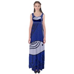 Blue Bird Empire Waist Maxi Dress by Valentinaart