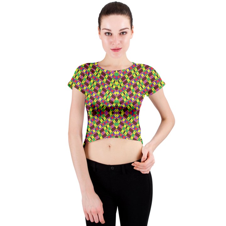 STAR SHIP CREATION Crew Neck Crop Top