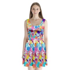 Anemones Split Back Mini Dress  by DanaeStudio