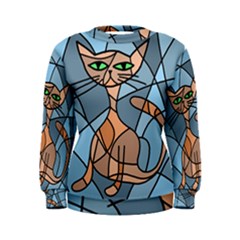 Artistic  Cat - Orange Women s Sweatshirt by Valentinaart