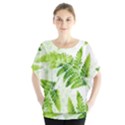 Fern Leaves Batwing Chiffon Blouse View1