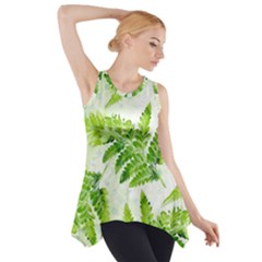 Fern Leaves Side Drop Tank Tunic by DanaeStudio