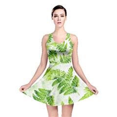 Fern Leaves Reversible Skater Dress by DanaeStudio