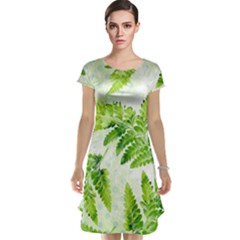 Fern Leaves Cap Sleeve Nightdress by DanaeStudio