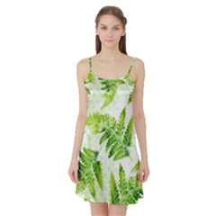 Fern Leaves Satin Night Slip