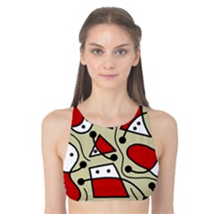 Playful Abstraction Tank Bikini Top by Valentinaart