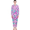 Playful abstract art - pink Hooded Jumpsuit (Ladies)  View1