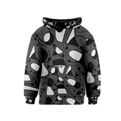 Playful Abstract Art - Gray Kids  Pullover Hoodie