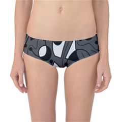 Playful Abstract Art - Gray Classic Bikini Bottoms