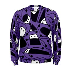 Playful Abstract Art - Purple Men s Sweatshirt by Valentinaart