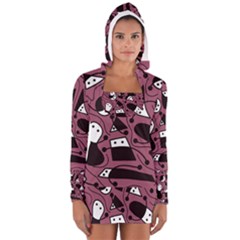 Playful Abstraction Women s Long Sleeve Hooded T-shirt by Valentinaart