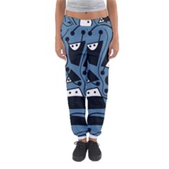 Playful Abstract Art - Blue Women s Jogger Sweatpants