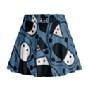 Playful abstract art - blue Mini Flare Skirt View1