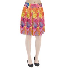 Pop Art Roses Pleated Skirt by DanaeStudio