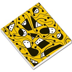 Playful Abstract Art - Yellow Small Memo Pads by Valentinaart