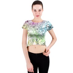 Pokemon Pattern Crew Neck Crop Top by gumacreative